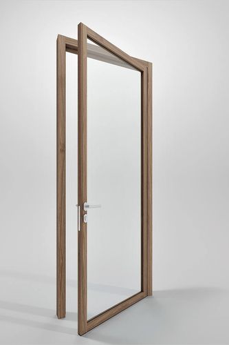 Porta da interno - SINGLE - DIVILUX - in rovere / in noce / in vetro