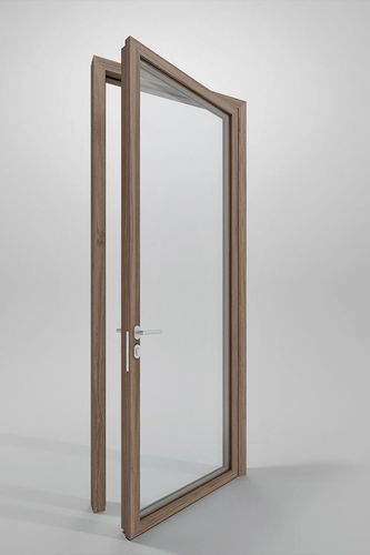 Porta da interno - DOUBLE - DIVILUX - in rovere / in noce / battente