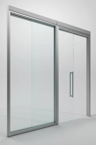 Porta da interno - SINGLE - DIVILUX - in vetro / in metallo / scorrevole
