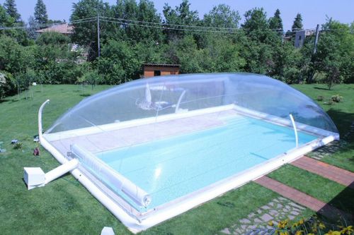 Pressostruttura per copertura - CRISTALBALL SOLAR - Favaretti - per piscina pubblica