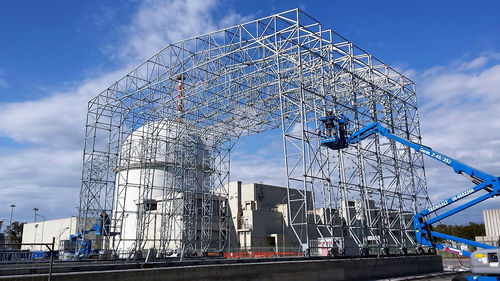 Tensostruttura su ossatura metallica - FABRIC BUILDINGS - Favaretti - per copertura / per applicazioni industriali / con membrana in PVC