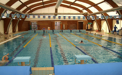Tensostruttura su ossatura metallica - COMMUNITY POOLS - Favaretti - su ossatura in legno / a cupola / per soffitto