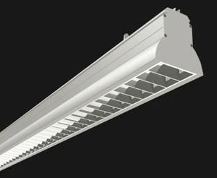 Faretti a binario a lampada fluorescente - WORKS/MOD - exporlux - lineare / in alluminio estruso / per ufficio