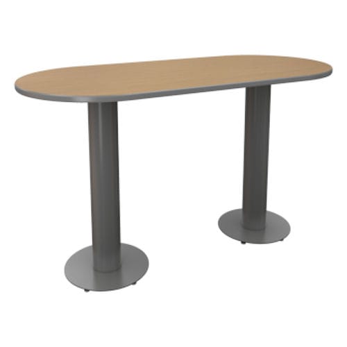 Tavolo alto contemporaneo - RACETRACK - artcobell - in laminato / con supporto in metallo / ovale