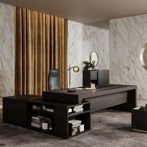 Scrivania direzionale - CUBE - UFFICIO DESIGN ITALIA - da terra / contemporanea / in legno
