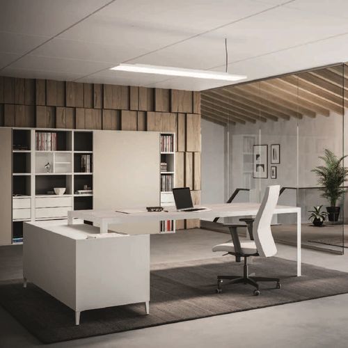Scrivania direzionale - MINIMAL - UFFICIO DESIGN ITALIA - contemporanea / in melaminico / in vetro