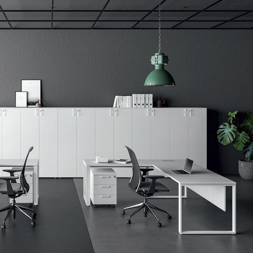 Scrivania per open space - FUJI - UFFICIO DESIGN ITALIA - da terra / contemporanea / in melaminico