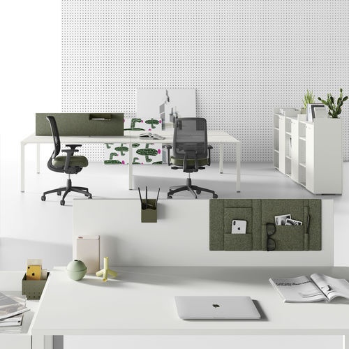 Scrivania per open space - COLOR - UFFICIO DESIGN ITALIA - da terra / da 4 persone / contemporanea