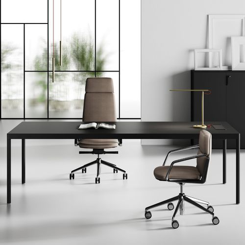 Scrivania direzionale - ROUND - UFFICIO DESIGN ITALIA - da terra / multiposto / contemporanea