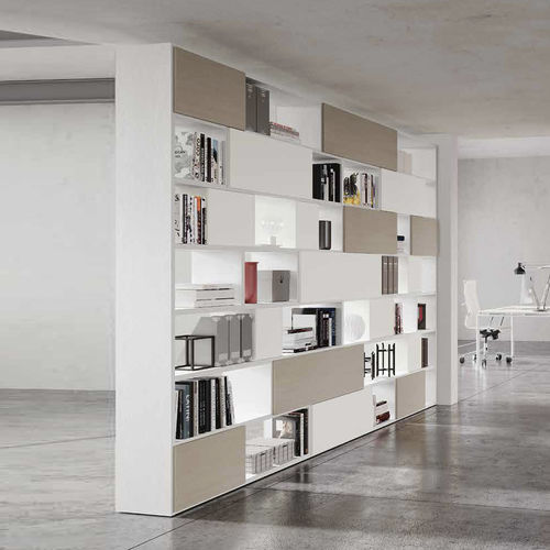 Libreria modulare - SPACE - UFFICIO DESIGN ITALIA - a muro / alta / bassa