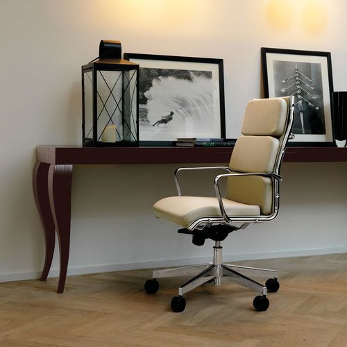 Poltrona direzionale contemporaneo - VISUAL COMFORT - UFFICIO DESIGN ITALIA - con schienale alto / nero / marrone