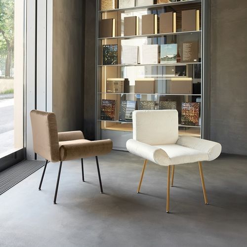 Sedia contemporanea - VANITY - UFFICIO DESIGN ITALIA - da interno / in tessuto / in pelle