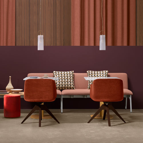 Divanetto imbottito modulare - MALTA - UFFICIO DESIGN ITALIA - contemporaneo / in tessuto / con supporto in metallo
