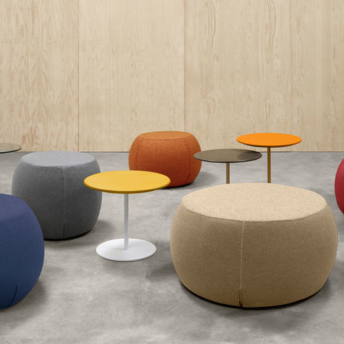 Pouf contemporaneo - PUFF - UFFICIO DESIGN ITALIA - in tessuto / tondo / quadrato