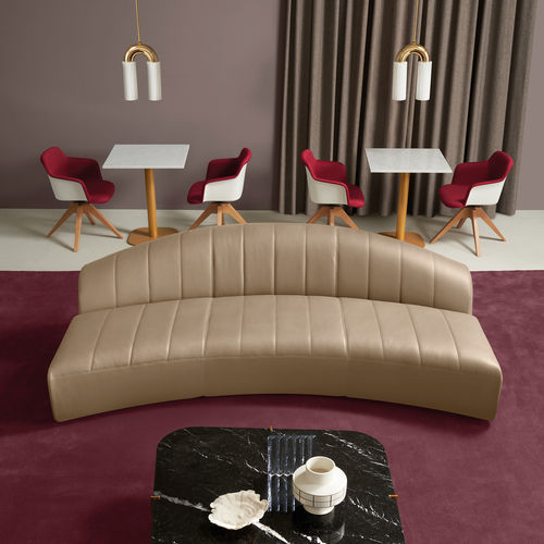Divano a semicerchio - CURVED - UFFICIO DESIGN ITALIA - contemporaneo / in pelle / senza braccioli