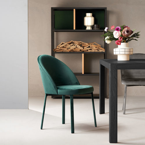 Sedia visitatore contemporanea - HARVARD  - UFFICIO DESIGN ITALIA - da interno / in tessuto / con supporto in metallo
