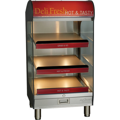 Espositore per prodotti alimentari - HSM-24/3S/T - Alto-Shaam - da bancone / in acciaio inossidabile / in vetro