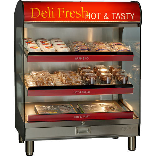 Espositore per prodotti alimentari - HSM-36/3S/T - Alto-Shaam - da bancone / in acciaio inossidabile / in vetro