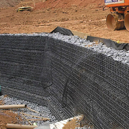 Maglia metallica per muro di contenimento - Armtec - per gabbione / per rafforzamento del suolo