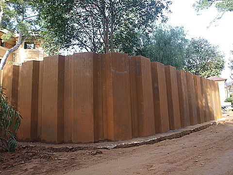 Muro di contenimento in calcestruzzo - Planas - prefabbricato / modulare
