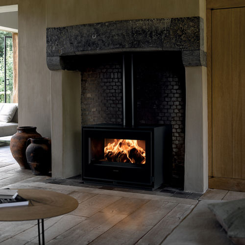 Stufa a legna - INFINITY 800 - Richard le Droff - 5 kW...10 kW / contemporanea / in acciaio