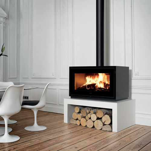 Stufa a legna - INFINITY 1000 - Richard le Droff - 5 kW...10 kW / contemporanea / in acciaio