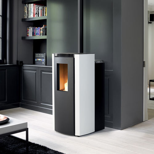 Stufa a pellet - ATTRACTION  - Richard le Droff - 7 kW / contemporanea / in acciaio