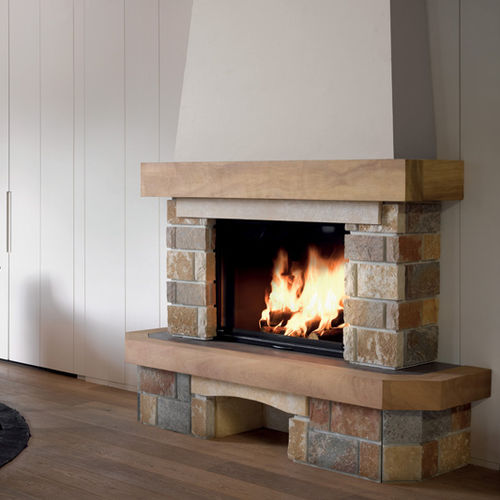 Rivestimento per camini classico - VARIATION - Richard le Droff - in pietra / in legno