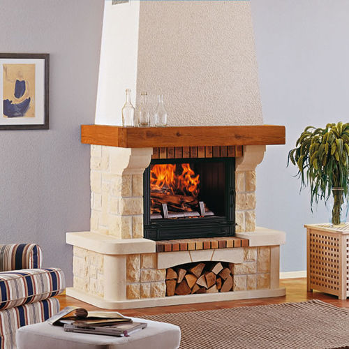 Rivestimento per camini classico - ATALIOS - Richard le Droff - in pietra / in rovere