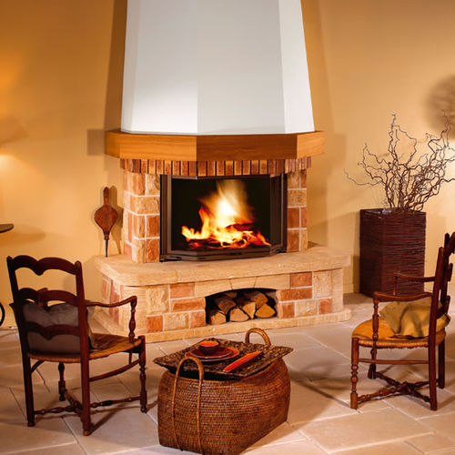 Rivestimento per camini classico - DAPHNÉE - Richard le Droff - in pietra / in legno