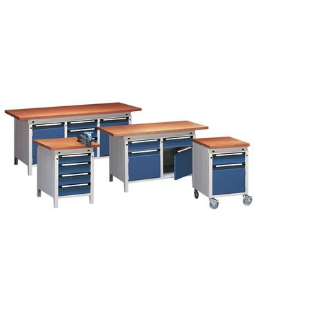 Banco di lavoro in metallo - FUNCTION - Otto Kind GmbH & Co. KG - in legno / contract
