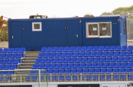 Costruzione di container per stoccaggio - KRISTIANSUND - Containex - per edifici pubblici / per stadio / in acciaio galvanizzato