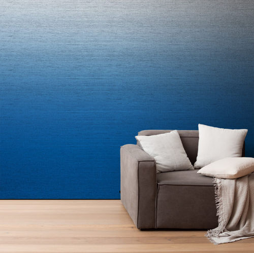 Carta da parati contemporanea - COBALT - CALICO WALLPAPER - a tinta unita / aspetto tessuto / blu