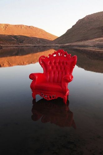 Poltrona design nuovo barocco - 646   - POL ART - in pelle / in legno / in plastica