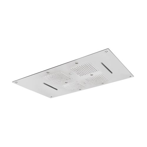 Soffione doccia da incasso a soffitto - SFXXX SERIES - AQUAelite® - rettangolare / a pioggia / con illuminazione incorporata