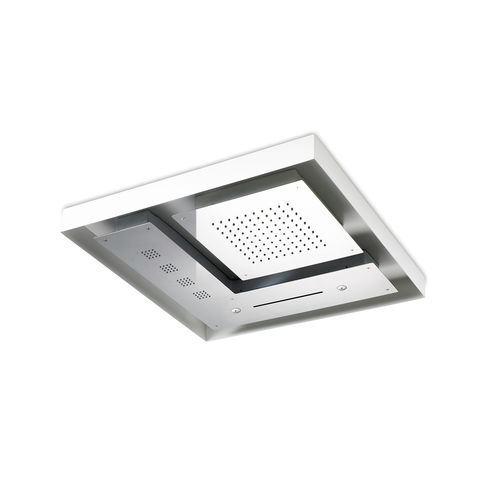 Soffione doccia da incasso a soffitto - SF131B - AQUAelite® - quadrato / a pioggia / a cascata