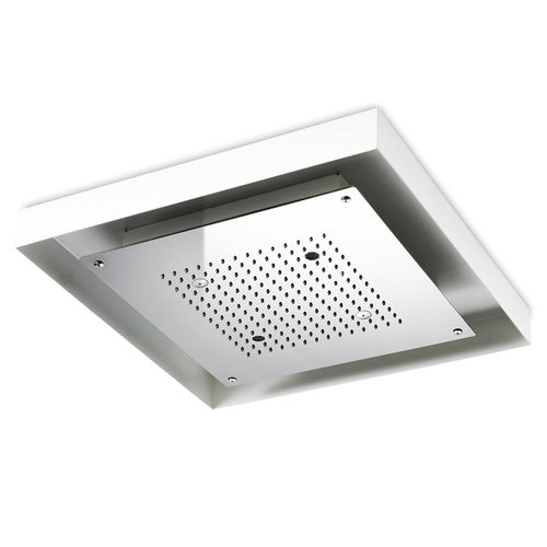 Soffione doccia da incasso a soffitto - SF130B - AQUAelite® - quadrato / a pioggia / con illuminazione incorporata