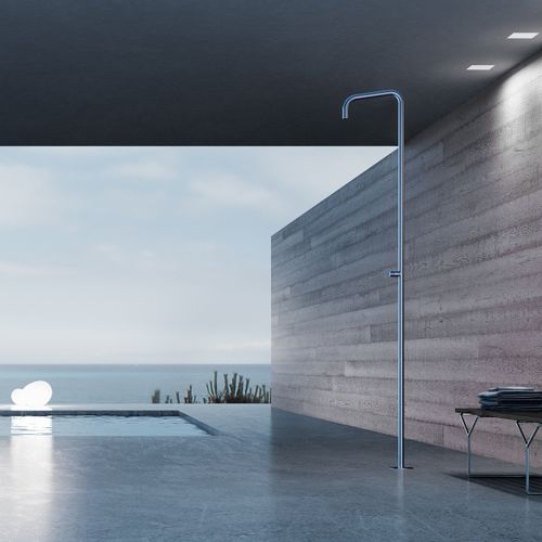 Colonna doccia contract - CL028E - AQUAelite® - in acciaio inossidabile / su piede / contemporanea