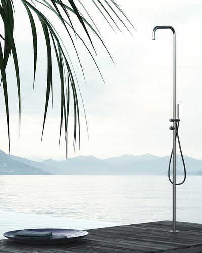 Colonna doccia da esterno - METAL 316 - AQUAelite® - su piede / contemporanea