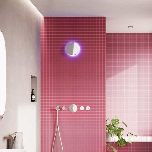 Soffione doccia da incasso - SF173 A - AQUAelite® - rotondo / con illuminazione incorporata