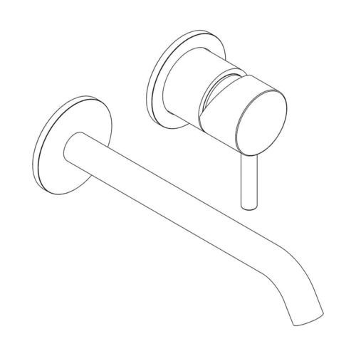 Miscelatore per lavabo - a supp - AQUAelite® - da incasso / da parete / in acciaio inossidabile 316L