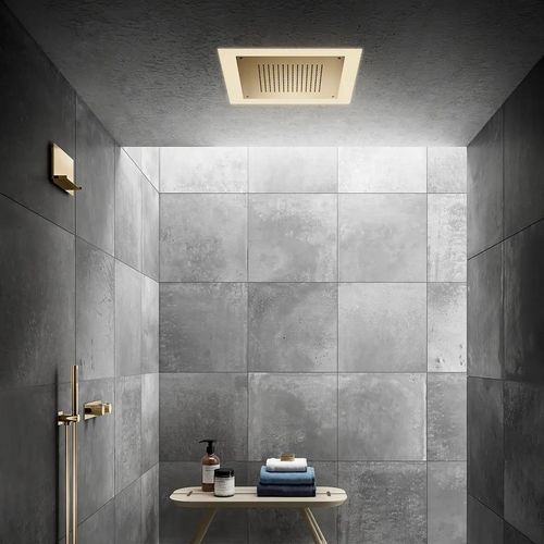 Soffione doccia da incasso a soffitto - SF129 B - AQUAELITE - non incassato / da soffitto / quadrato