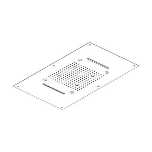 Soffione doccia da soffitto - a supp - AQUAelite® - rettangolare / a pioggia / con cromoterapia