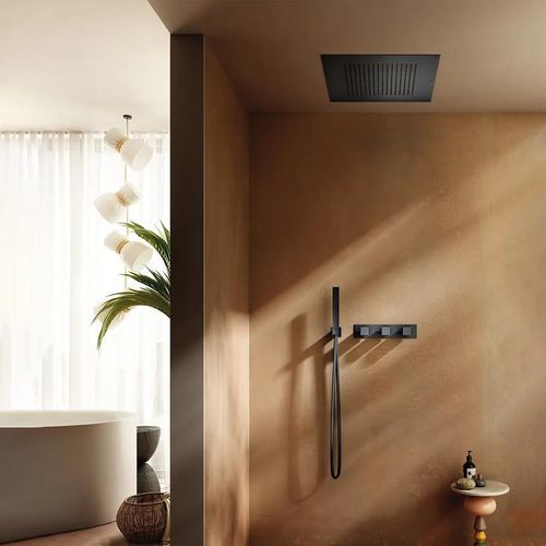 Soffione doccia ad incasso - SF112 A - AQUAelite® - da soffitto / quadrato / a pioggia
