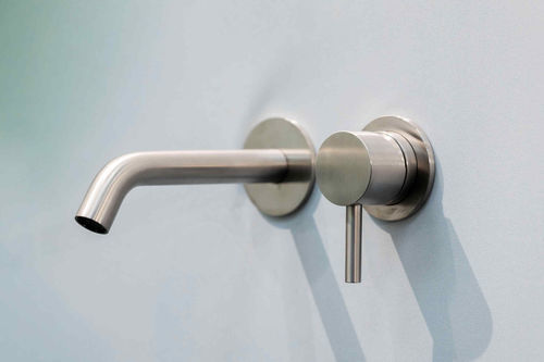 Miscelatore per lavabo - RU622 E - AQUAELITE - da parete / da incasso / in acciaio inossidabile