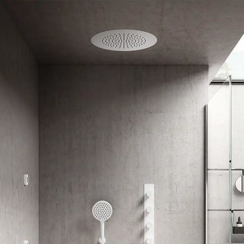 Soffione doccia da incasso a soffitto - SF053 A - AQUAELITE - rotondo / a pioggia / contract