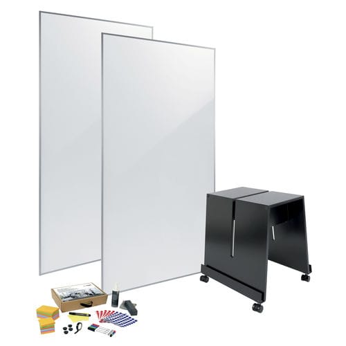 Tabellone magnetico - MUB03 - SIGEL GmbH - bianco / da terra / in metallo