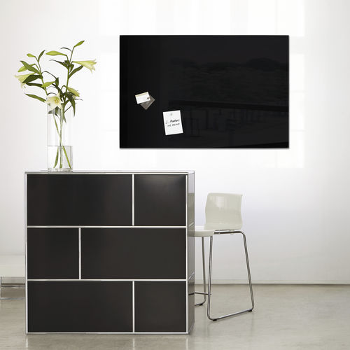 Tabellone magnetico - GL130 - SIGEL GmbH - nero / da parete / in vetro