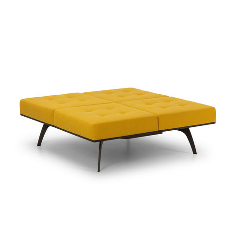 Divanetto imbottito contemporaneo - MILLEPIEDI - True Design srl - in tessuto / in acciaio / contract