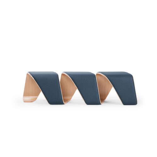 Divanetto imbottito modulare - DNA - True Design srl - design originale / in tessuto / in pelle